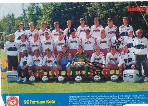 SC Fortuna Köln  1993/1994  Mannschaftsbild Fußball original signiert 
