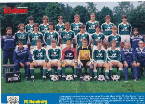 FC Homburg  1984/1985  Mannschaftsbild Fußball original signiert 