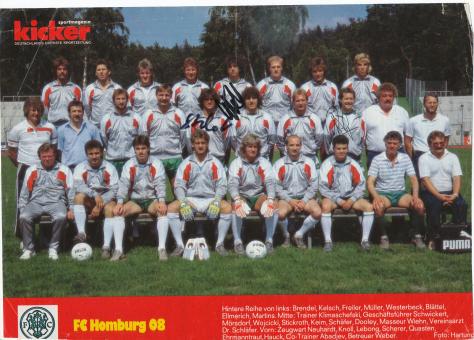 FC Homburg  1987/1988  Mannschaftsbild Fußball original signiert 