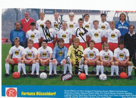 Fortuna Düsseldorf  1987/1988  Mannschaftsbild Fußball original signiert 