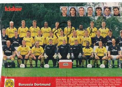 Borussia Dortmund  1998/1999  Mannschaftsbild Fußball original signiert 