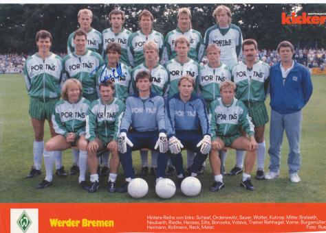 SV Werder Bremen  1988/1989  Mannschaftsbild Fußball original signiert 
