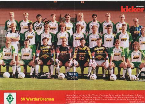 SV Werder Bremen  1995/1996  Mannschaftsbild Fußball original signiert 