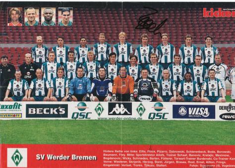 SV Werder Bremen  2000/2001  Mannschaftsbild Fußball original signiert 