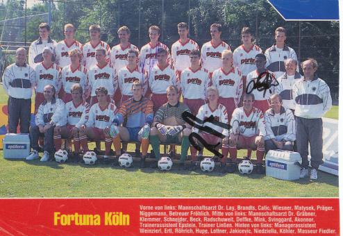 Fortuna Köln    Mannschaftsbild Fußball original signiert 