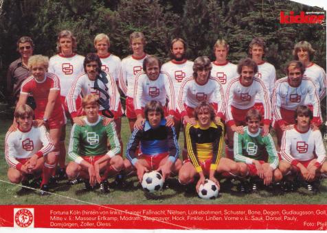 SC Fortuna Köln  1978/1979   Mannschaftsbild Fußball original signiert 