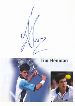 Tim Henman  Großbritanien Tennis Autogramm Karte  original signiert 