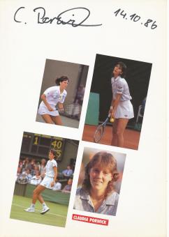 Claudia Porwick  Tennis  Tennis Autogramm Karte  original signiert 