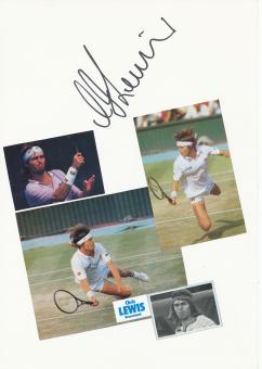 Chris Lewis  Neuseeland  Tennis  Tennis Autogramm Karte  original signiert 