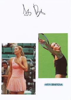 Iveta Benesova  Tschechien  Tennis  Tennis Autogramm Karte  original signiert 