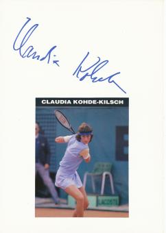 Claudia Kohde  Tennis  Tennis Autogramm Karte  original signiert 