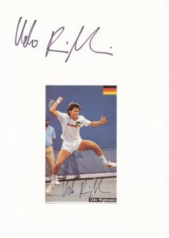 Udo Riglewski  Tennis  Tennis Autogramm Karte  2 x original signiert 