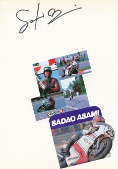 Sadao Asami   Motorrad Autogramm Karte  original signiert 