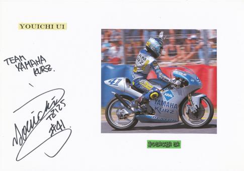 Youichi Ui  Japan   Motorrad Autogramm Karte  original signiert 