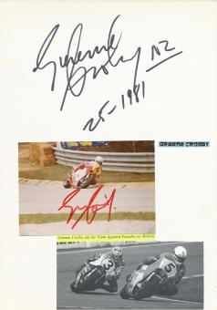 2 x  Graeme Crosby  Neuseeland  Motorrad Autogramm Karte  original signiert 
