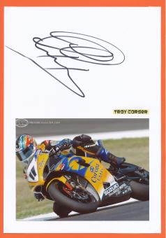 Troy Corser  Australien  Motorrad Autogramm Karte  original signiert 