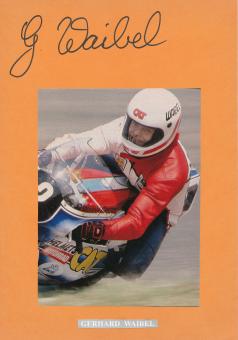 Gerhard Waibl  Motorrad Autogramm Karte  original signiert 