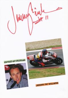 Jeremy Mc Williams  Motorrad Autogramm Karte  original signiert 