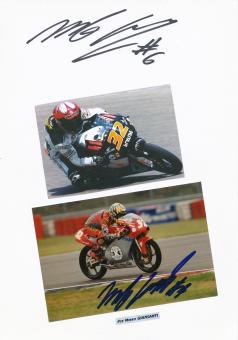 2 x  Mirko Giansanti  Italien  Motorrad Autogramm Karte  original signiert 