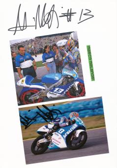 2 x  Marco Melandri  Italien   Motorrad Autogramm Karte  original signiert 