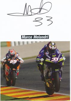 Marco Melandri  Italien   Motorrad Autogramm Karte  original signiert 