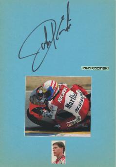 John Kocinski  USA  Motorrad Autogramm Karte  original signiert 