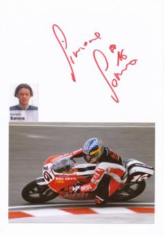 Simone Sanna  Italien  Motorrad Autogramm Karte  original signiert 