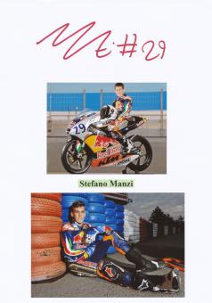 Stefano Manzi  Motorrad Autogramm Karte  original signiert 