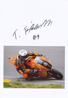 Toni Finsterbusch   Motorrad Autogramm Karte  original signiert 