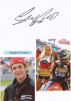 Sandro Cortese  Motorrad Autogramm Karte  original signiert 