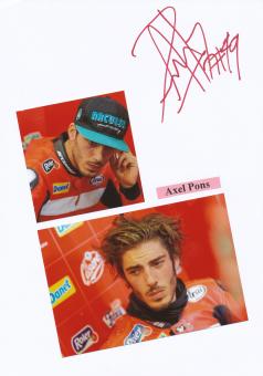 Axel Pons  Motorrad Autogramm Karte  original signiert 
