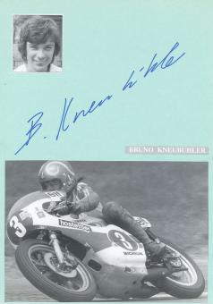 Bruno Kneubühler  Schweiz  Motorrad Autogramm Karte  original signiert 