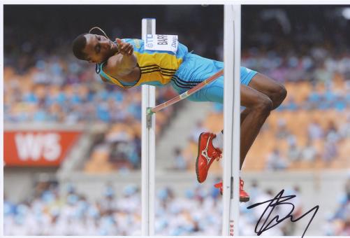 Trevor Barry  Bahamas  Leichtathletik Autogramm 20x30 cm Foto original signiert 