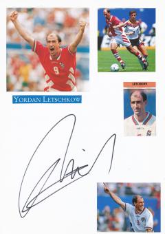 Yordan Letchkov  WM 1994  Bulgarien  Fußball Autogramm 30 x 20 cm Karte original signiert 
