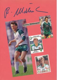 Benno Möhlmann  SC Werder Bremen  Fußball Autogramm 30 x 20 cm Karte original signiert 