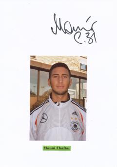 Monni Chaftar  DFB  Fußball Autogramm 30 x 20 cm Karte original signiert 