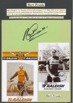 Bert Pronk † 2005  Holland  Radsport  Autogramm Karte original signiert 