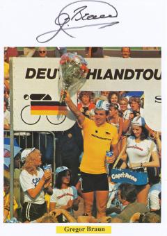 Gregor Braun  Radsport  Autogramm Karte original signiert 