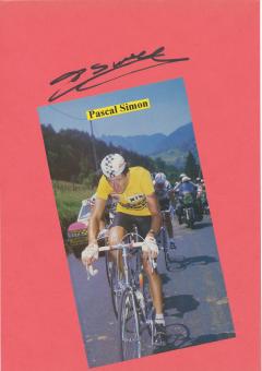 Pascal Simon  Frankreich  Radsport  Autogramm Karte original signiert 