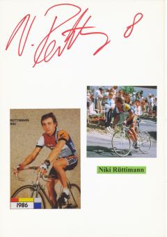 Niki Rüttimann  Radsport  Autogramm Karte original signiert 