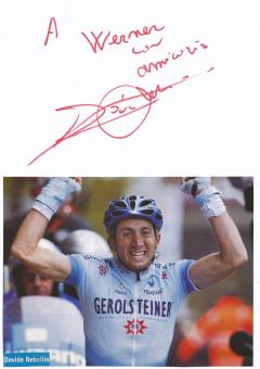 Davide Rebelin  Italien   Radsport  Autogramm Karte original signiert 
