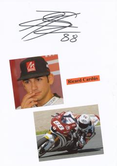 Ricard Cardus  Spanien   Motorrad Autogramm Karte  original signiert 