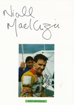 2  x Niall Mackenzie   Großbritanien  Motorrad Autogramm Karte  original signiert 