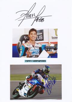 2  x  Yonny Hernandez  Kolumbien  Motorrad Autogramm Karte  original signiert 
