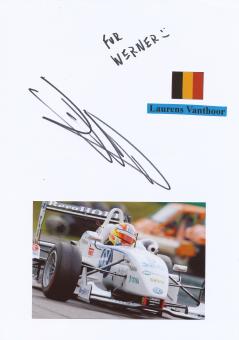 Laurens Vanthoor  Belgien  Auto Motorsport Autogramm Karte  original signiert 