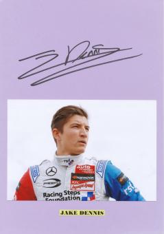 Jake Dennis  Großbritanien  Auto Motorsport Autogramm Karte  original signiert 