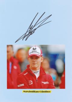 Maximilian Günther  Auto Motorsport Autogramm Karte  original signiert 