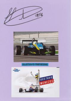 Gustavo Menezes  USA  Auto Motorsport Autogramm Karte  original signiert 