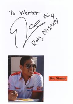 Roy Nissany  Frankreich  Auto Motorsport Autogramm Karte  original signiert 