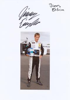 Jimmy Eriksson  Schweden  Auto Motorsport Autogramm Karte  original signiert 
